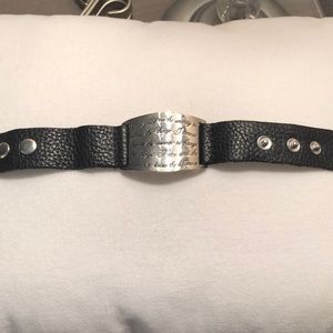 Serenity prayer silver bracelet